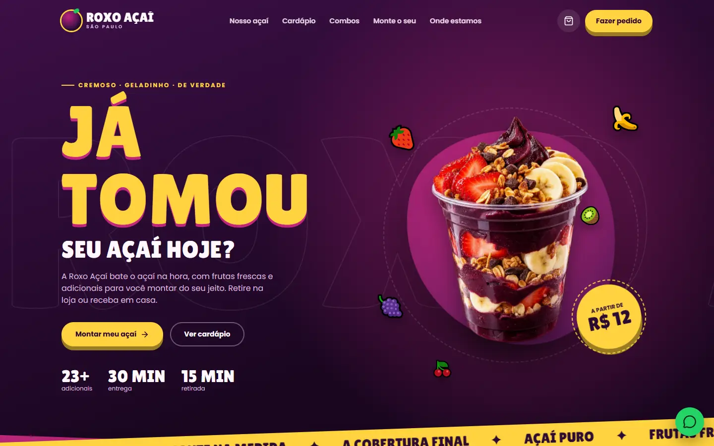 Modelo Roxo Açaí — Açaiteria